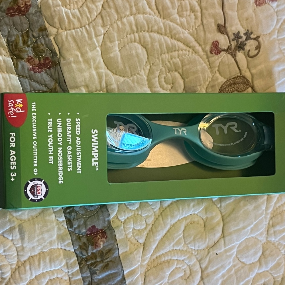 TYR Swimple Kids Goggles in Aqua